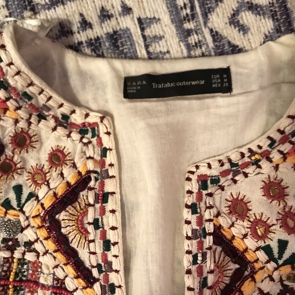 Zara Embroidered Jacket with Beading - Picture 6 of 7